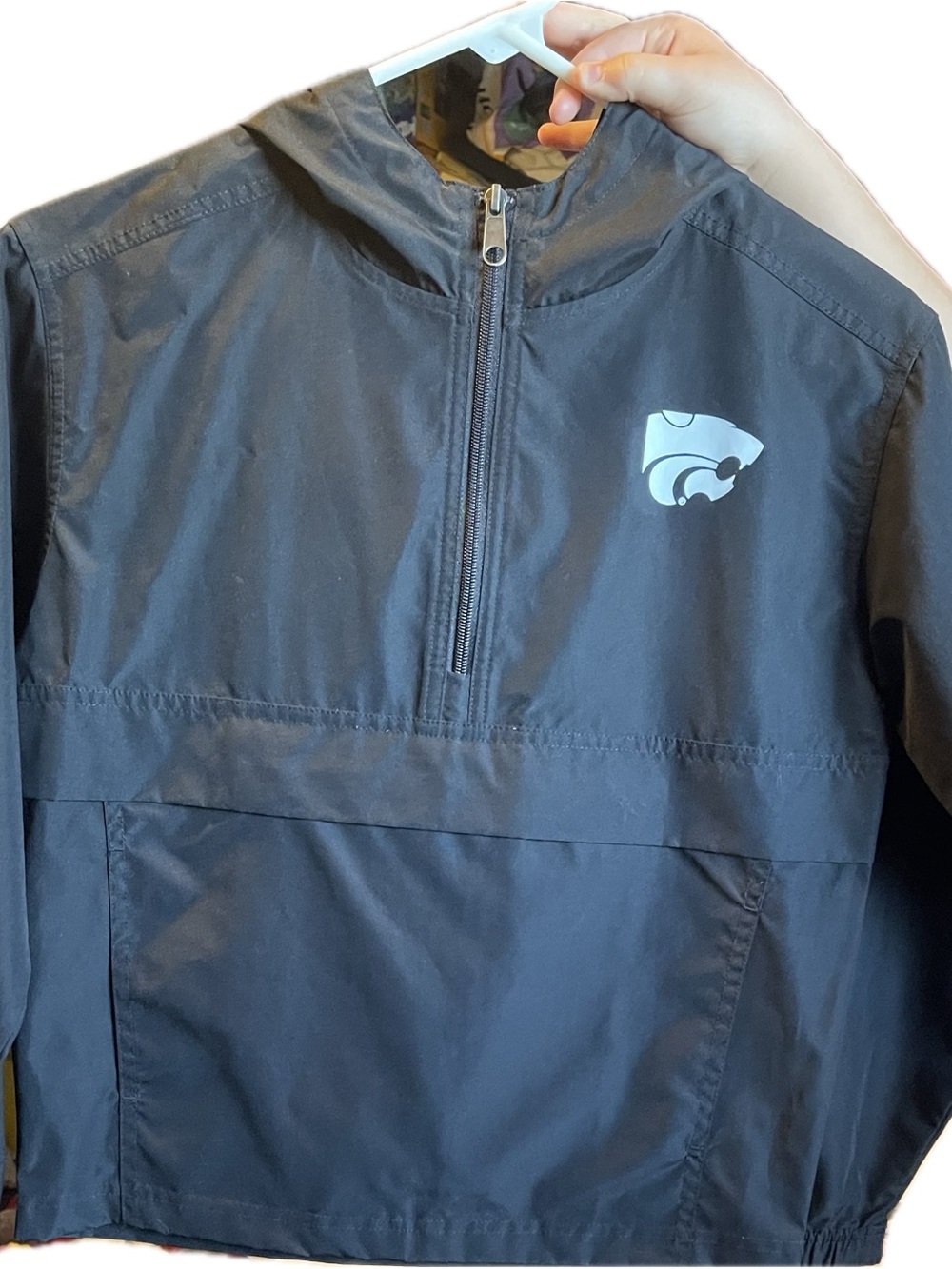 Champion Black Kids Jacket Kstate Wildcat Logo